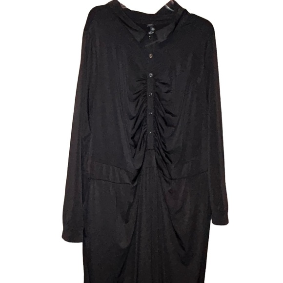 New torrid black Studio Knit Wide Leg Jumpsuit  4X 26 great stretch - Picture 2 of 7